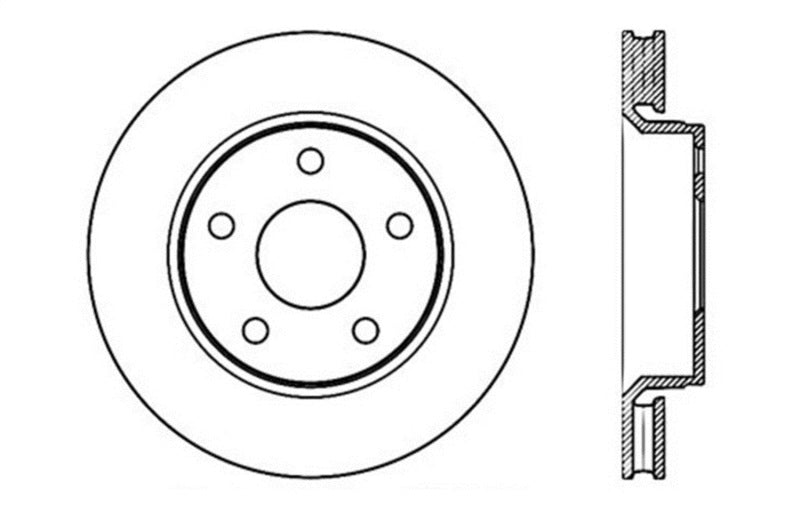 StopTech 07-13 Jeep Wrangler Drilled Right Front Rotor