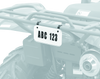 Quadboss ATV License Plate Kit - White