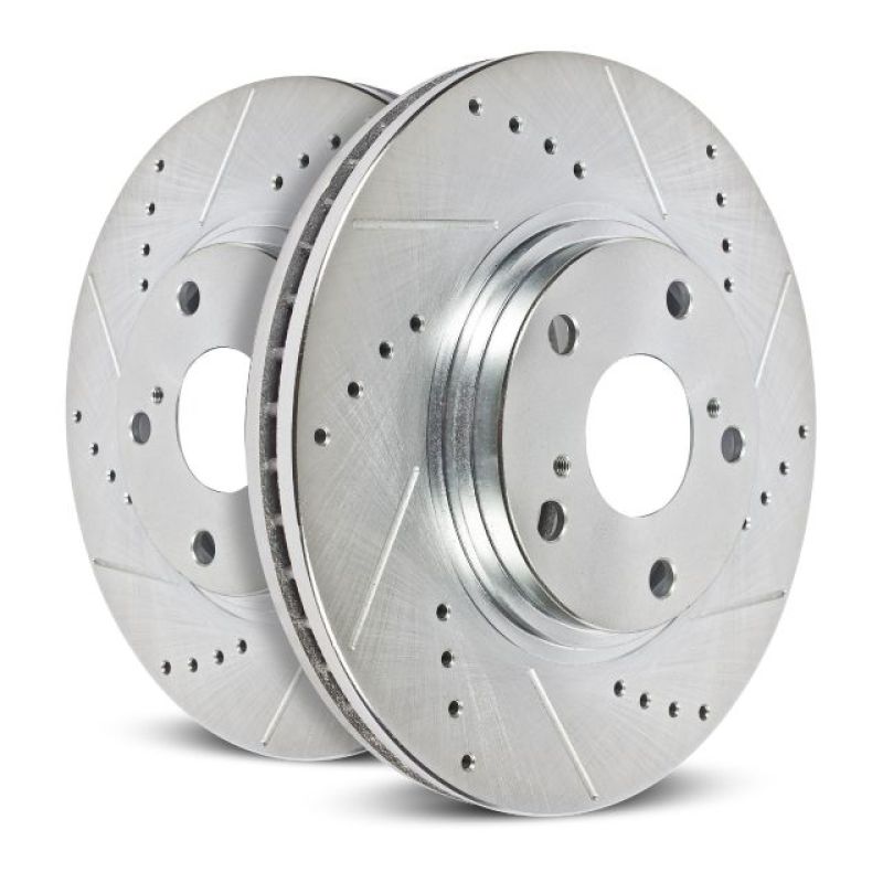 Power Stop 05-06 Mercedes-Benz G55 AMG Front Evolution Drilled & Slotted Rotors - Pair
